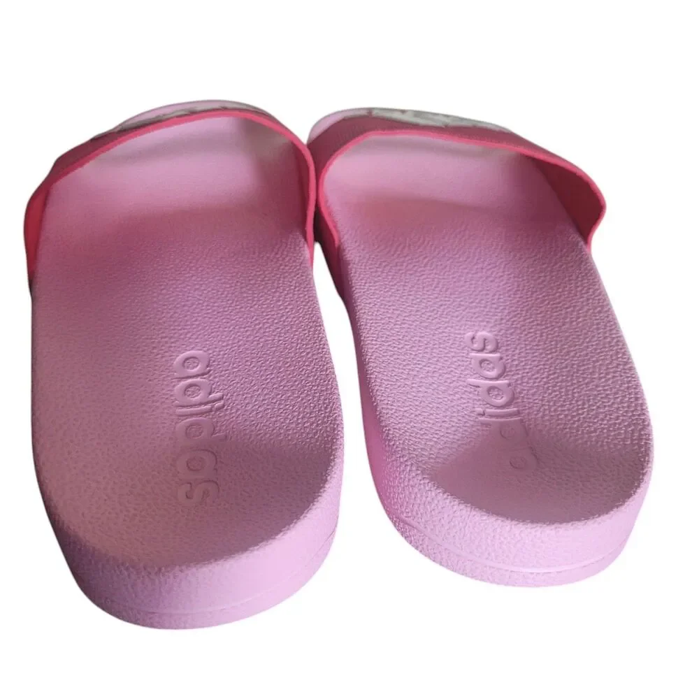 Adidas Adilette Shower Slides Sandals Girls Size 3 Pink Casual Sports Outdoor